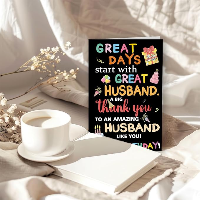 Funny Birthday Card Gift for Husband, Heartfelt Husband Birthday Card Gift From Wife, Happy Birthday Ideas for Husbands