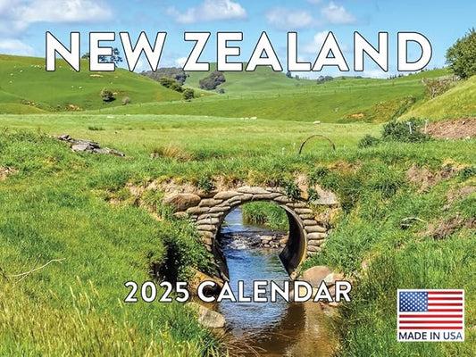 New Zealand Calendar 2025 Monthly Wall Calender 12 Month | American Made In The USA
