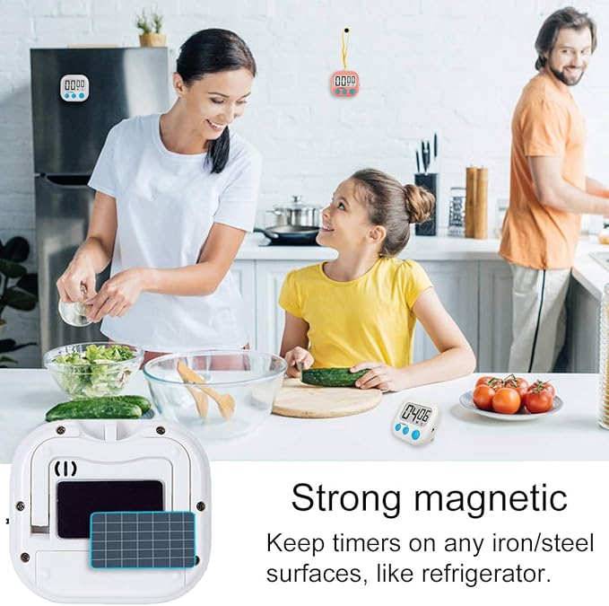 Classroom Timers for Teachers Kids Large Magnetic Digital Timer 24 Pack-Blue White