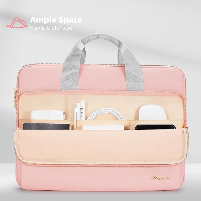 KIZUNA Laptop Sleeve Case 17 Inch Computer Carrying Handbag for LG Gram 17/Dell G7/17.3" HP ProBook 470/Lenovo Ideapad 700/Predator PH717-71-746/DELL, Pink