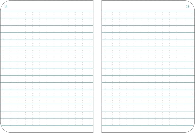 Rite In The Rain Weatherproof Mini-Stapled Notebook, 3 1/4" x 4 5/8", Blue Cover, Universal Pattern, 3 Pack (No. 271FX-M)