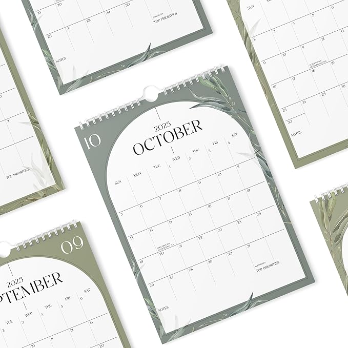 Calendar 2025 - Vertical 11x17 2025 Wall Calendar Runs Until June 2026 - Easy Planning with the Aesthetic Wall Calendar 2025-2026 Monthly - Karto - Boho Greenery