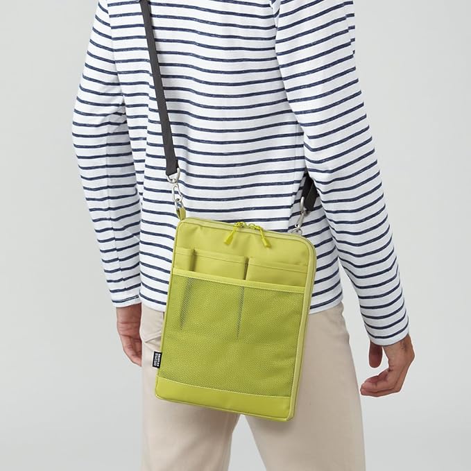 LIHITLAB Laptop Sleeve, Water & Stain Repellent, Vertical for Backpack, 13.4" x 9.8", Black (A7683-24)