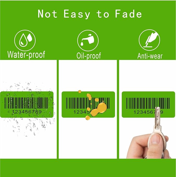 Hybsk 2x1 inch Color Direct Thermal Labels for Shipping, Barcodes, Address, Compatible with Rollo Label Printer & Zebra Desktop Printers(2"x1",Green)