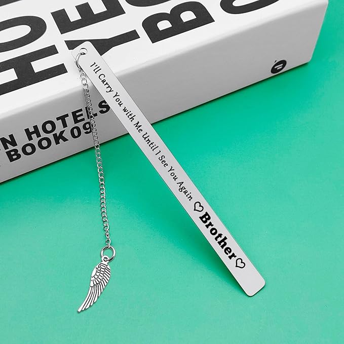 Brother Memorial Bookmark Memorial Gift for Loss of Brother Sympathy Gift for Loss of Brother in Memory of Brother Remembrance Bereavement Gifts for Men Loss of Brother Friends Gifts Book Mark