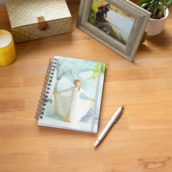 Willow Tree Butterfly Notebook, Lined, Spiral-bound, Hard-Cover Booklet to keep lists, thoughts, To-Dos and Reflections, Features Beautiful Image of Butterfly Carved Sculpture