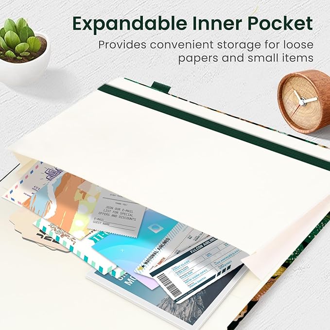 Lined Journal Notebook for Women & Men, Hardcover Leather Journal for writing, A5 College Ruled Notebook for Work & Note Taking, Perfect for Office School Home Supplies, 160 Pages, Butterfly