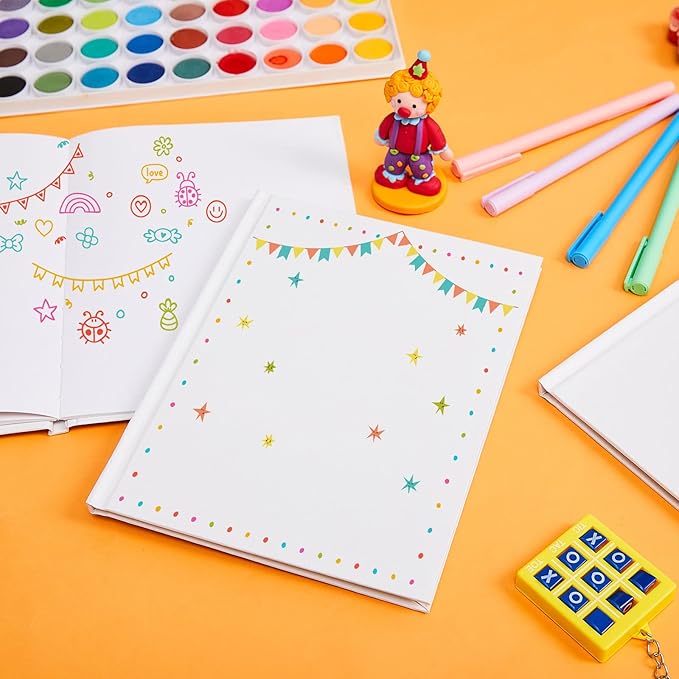 SATINIOR 20 Pcs Hardcover Blank Book for Kids to Write Stories 6 x 8 Inch Make Your Own Book Easter Craft Noteook Hardcover Sketchbooks Blank for Student Classroom Spring DIY Drawing and Writing