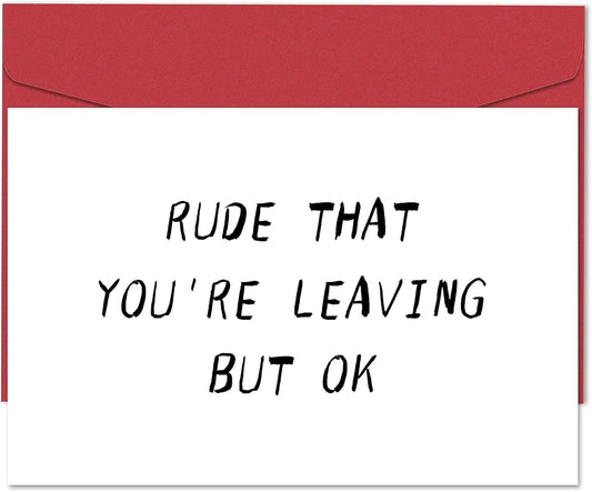 Heollaok Funny Coworker Leaving Card for Her Him, Rude Going Away Card for Women Men, Humor Farewell Card for Co-worker, New Job Card for Friend, Colleague Card for Working Partner