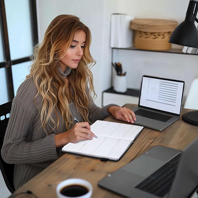 Undated Weekly and Monthly Planner, Cofullsky Weekly To Do List Planner Notebook with Unique Lettering Ribbon A5 Size Personalized Present Suitable for Women Men Teachers Kids (Letter U)