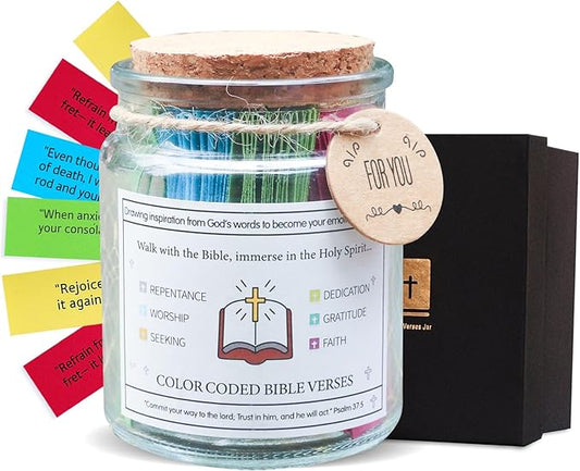 Bible Verse Jar，The Hope Jar Bible Verses，Religious Gifts for Women，Christian Gifts for Women Men，Scripture Prayer Cards Holy Jar，Faith Based Gift Religious Gift for Spiritual Connection