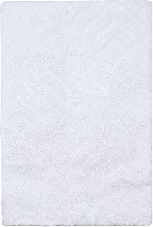 BLBMH Chinese Book Covers with Tassel Bookmark Book Cover Adjustable Book Sleeve Cover for A5 Books Embroidered Brocade Softcover Protector for Notebook Planner Bible - White