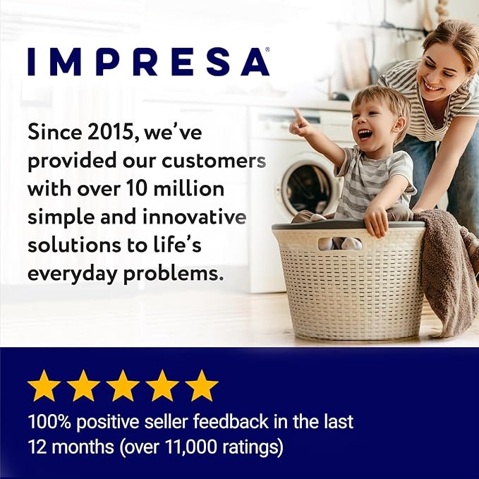 IMPRESA Large Sticky Easel Pads - 5 Pack (30 Sheets Per Pad) - Flip Charts for Classroom and Office - Sticks onto Walls and Whiteboards - White Premium Paper - No Residue (150 Sheets Total)