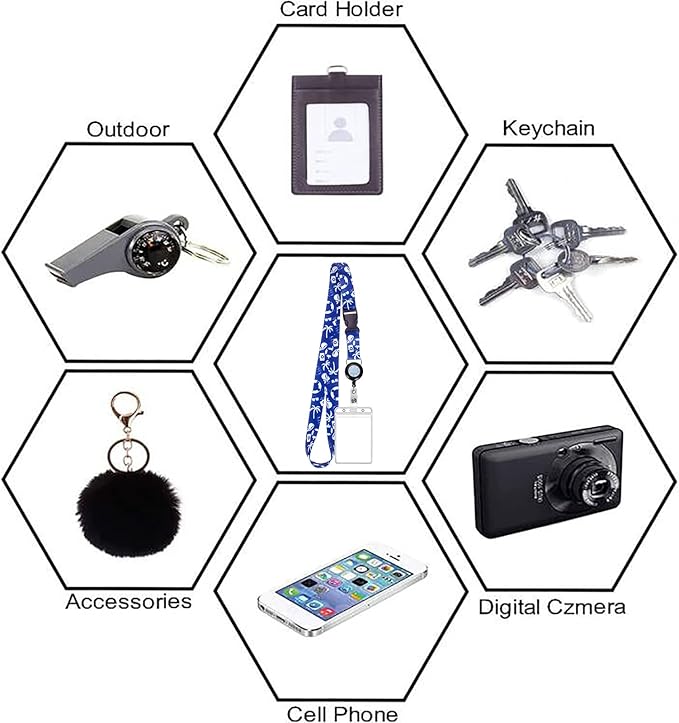Retractable Waterproof Lanyard with ID Badge Reel Holder & Detachable Buckle for Ships Key Cards, Cruise Essentials & Must Have Accessories (B-4 Colors)