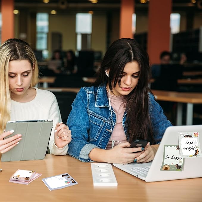 Sabary 9 Pads Sticky Notes 3.15 x 3.94 Inches Cute Self Sticky Note Pads Colored Adhesive Notepad for Memo Reminder Journal Studying Office Home Gift(Dachshund)