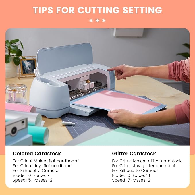 60 Sheets HTVRONT Colored Cardstock Paper Bundle, 20 Colors Glitter Cardstock and Colored Card Stock 8.5 x 11in, Thick Glitter Cards for Cricut Machine, Christmas Birthday Wedding Party Decoration