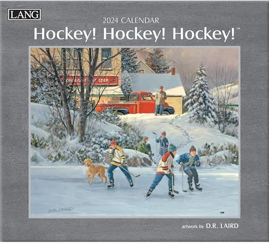 LANG Hockey Hockey Hockey 2024 Wall Calendar (24991001916)