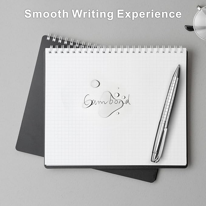 Cambond Ballpoint Pens Black Pens - Bulk Pens Metal Pen for Journaling Gift Business Men Police Flight Attendants 1.0 mm Medium Point Nice Pens, 3 Pens with 6 Refills (Sliver)