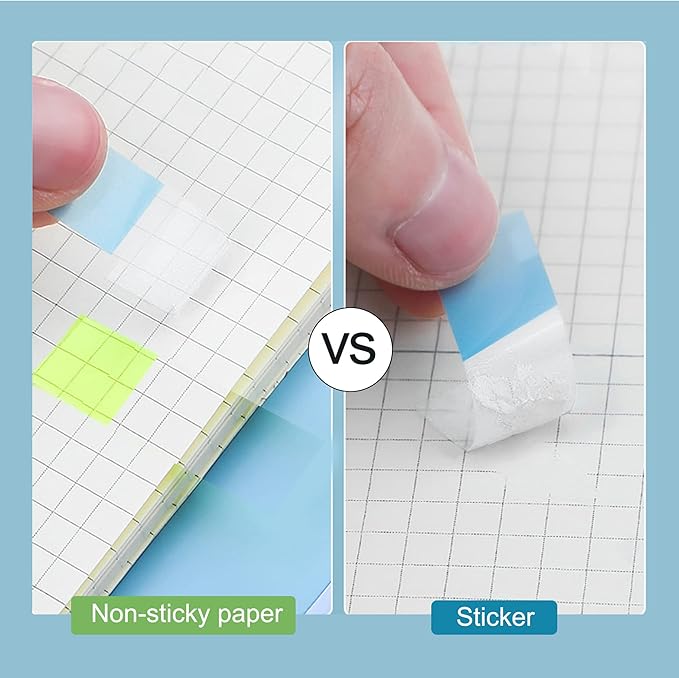 Golcellia 900 Pcs, Transparent Sticky Notes ,Page Markers, Book ,Pop Up Index Tabs,Label,Flags Stickers