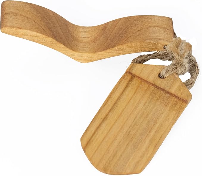 Handmade Wooden Book Page Holder - Wooden Thumb Bookmark - Novel Reading Accessories, Book Gadgets, Presents for Readers, Book Lovers Gifts, Bookworm (Cherry Natural)