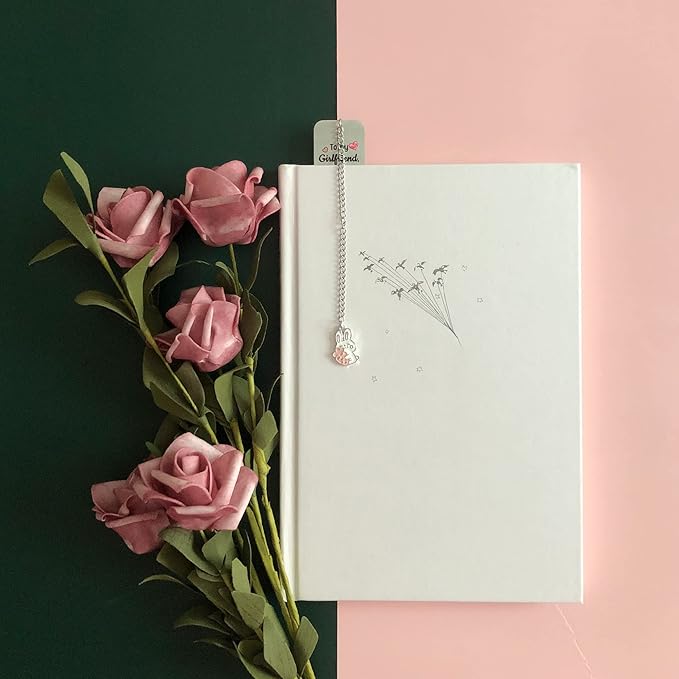 Girlfriend Bookmarks Birthday Gift Woman Christmas Encourage Bookmark Valentines Day Distance Miss You Rabbit Present Appreciate Engagement Love Reminder Keepsakes Sweet I Love Proud of You for Her