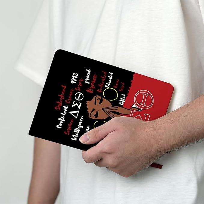 AKA Sorority Gift Leather Notebook for Women Girls Pink and Green Greek Sorority Journal Notebook Sisterhood Graduation Gift (5)