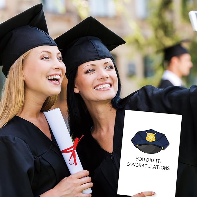 Police Academy Graduation Gifts, Police Promotion Card, Policeman Congratulations Card, Gifts for Police Officer, You Did It Card