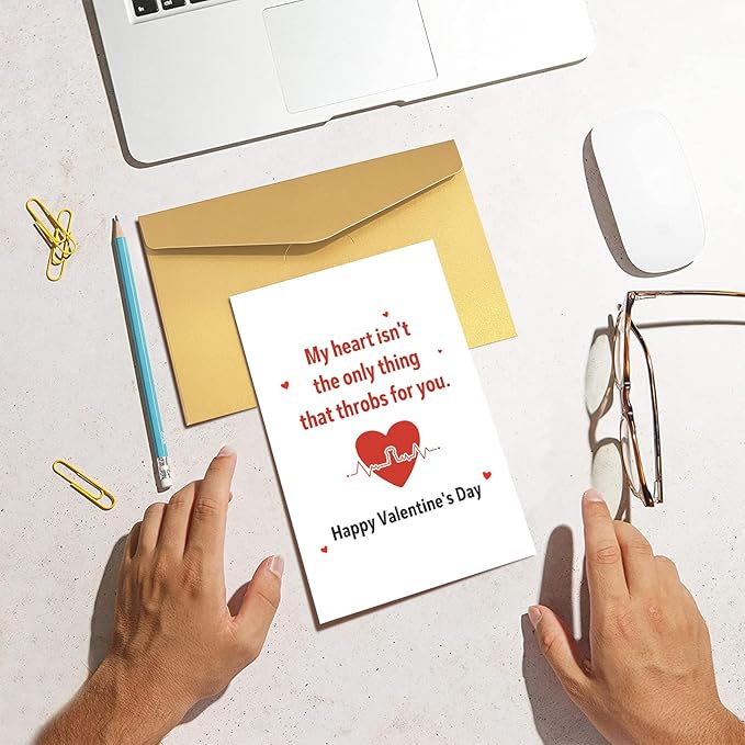Naughty Valentines Day Card for Her, Funny Valentine's Day Card for Girlfriend, My Heart Isn't The Only Thing That Throbs for You