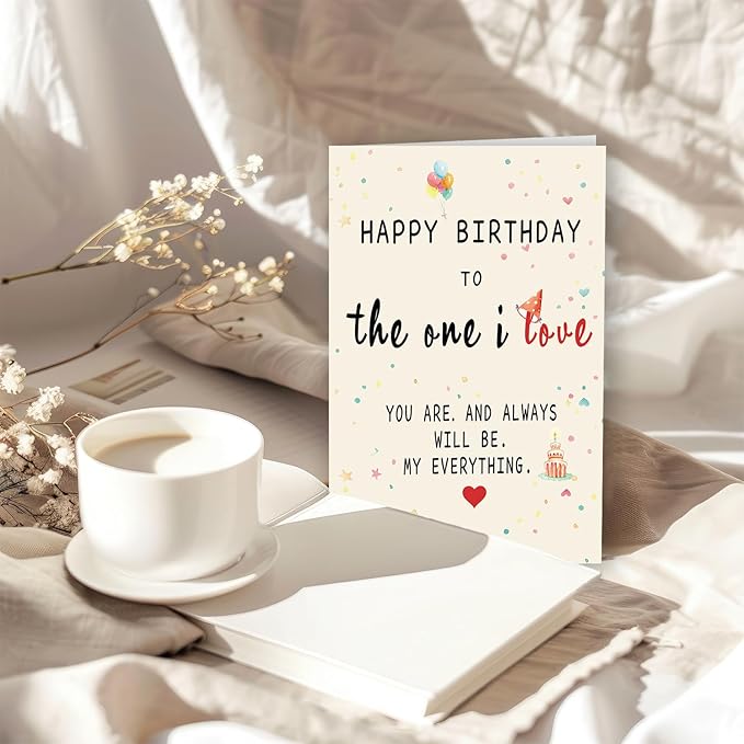 ICOOLY Romantic Birthday Card Gift for Men & Women – Heartfelt Greeting with Sweet Message – Perfect for Husband, Wife, Boyfriend, or Girlfriend – Birthday Card for Him, Her