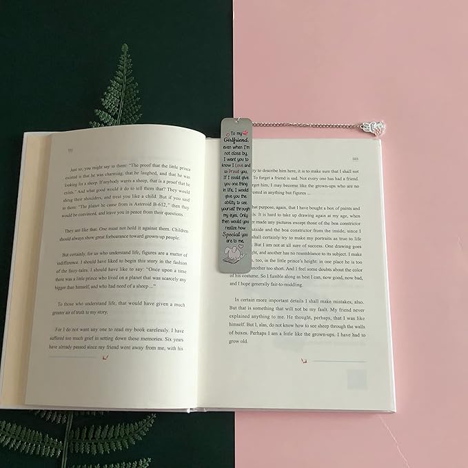 Girlfriend Bookmarks Birthday Gift Woman Christmas Encourage Bookmark Valentines Day Distance Miss You Rabbit Present Appreciate Engagement Love Reminder Keepsakes Sweet I Love Proud of You for Her
