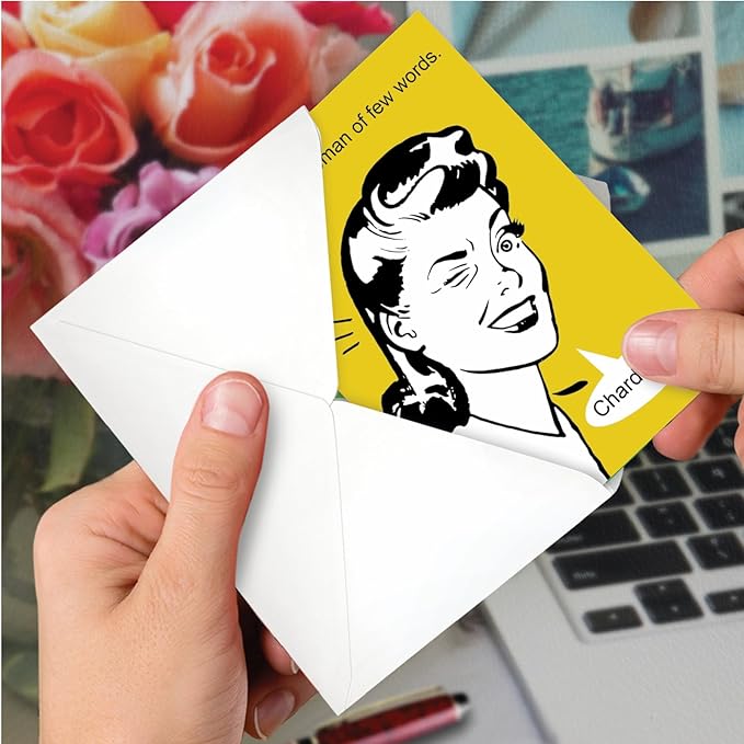 NobleWorks Funny Birthday Paper Card with 5 x 7 Inch Envelope (1 Card) Few Words C3296BDG