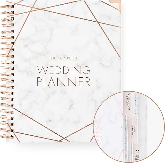 Your Perfect Day Wedding Planner for Bride - Wedding Planning Book and Organizer, Bridal Wedding Planner Book & Binder with Wedding Countdown Calendar (MARBLED)