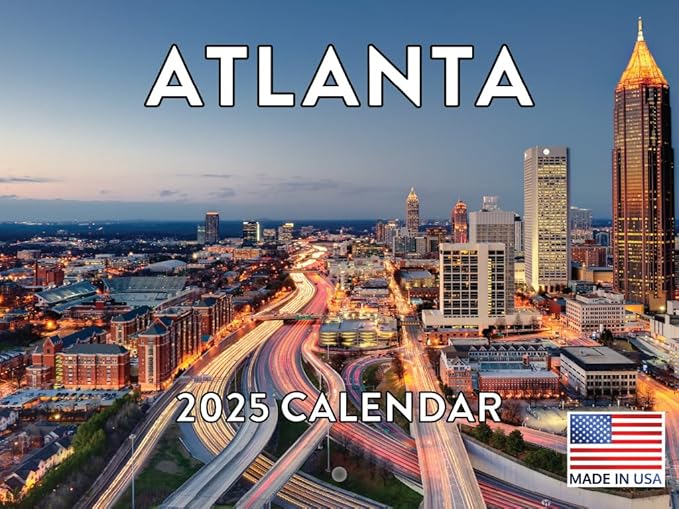 Atlanta Georgia Calendar 2025 Monthly Wall | American Made In The USA
