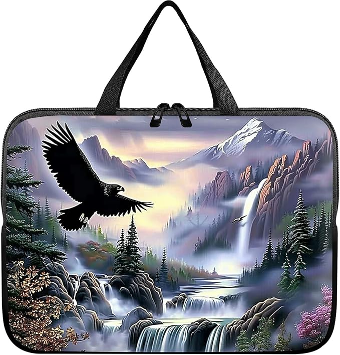 Laptop Sleeve Case Bag 15 inch, Eagle Landscapes Slim Carrying Case Durable Handbag Travel Laptop Bag for 15 inch MacBook Air M3/M2/15 Pro/Surface Laptop 7/6/5/4/3/ Dell XPS 15 Plus