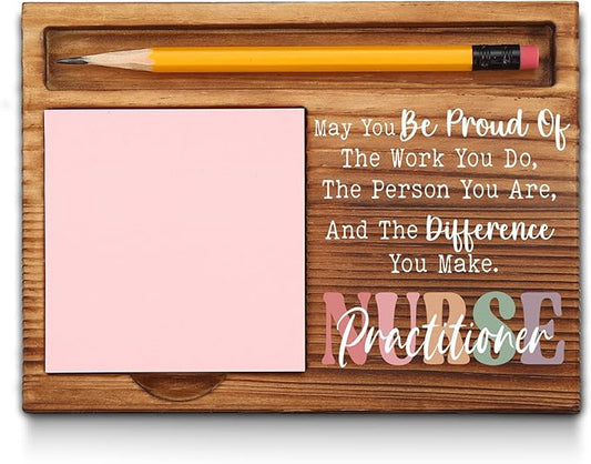 Nurse Practitioner Sticky Note Holder, Nurse Practitioner Thank You Appreciation Gifts for Men, Women, Nurse Practitioner NP Office Desk Self-Stick Note Pad Holders GSH477