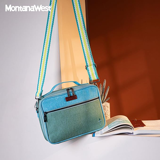 Montana West Bible Covers for Women Bible Cases with Leather Bookmark Protective Crossbody Carrying Book Case for Church Travel Gift