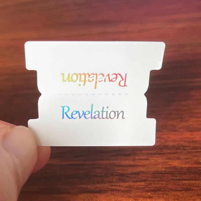 Thinkor Reposition Laminated Holographic Bible Tabs, Large Print Stickers, Easy to Read and Apply Bible Tabs for Women and Man(Holographic White)