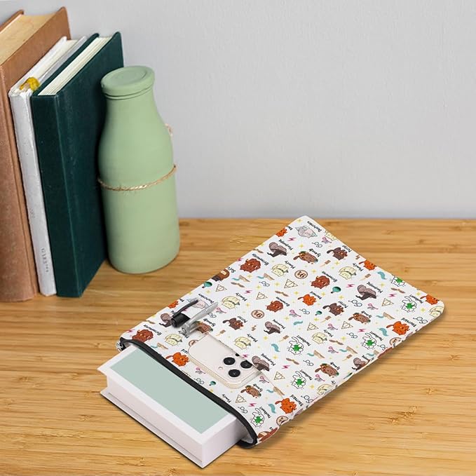 Magic Stuff Cat Gifts Book Sleeve Book Cover Book Lovers Gifts Book Club Gifts Wizard Book Protector Cat Lover Gifts Book Gifts for Readers Women Magic Movie Fans Librarian Graduation Birthday Gifts