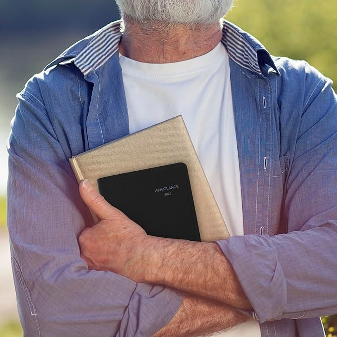 AT-A-GLANCE 2025 Appointment Book Planner, Weekly & Monthly, 5" x 8", Small, QuickNotes, Black (76020525)