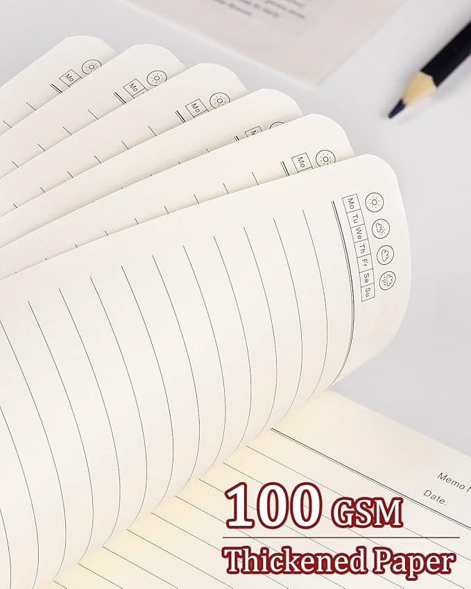 Spiral Notebooks 10Pcs A5 College Ruled Lined Journals Bulk- Kraft Brown Cover, 8.3 "x 5.8", 120 Pages/60 Sheets, 100gsm Paper, Memo Notepad Sketchbook, Travel Students Office Business Subject Diary