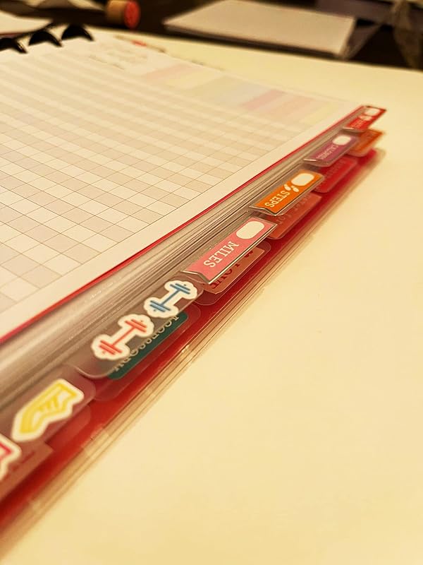 6 Clear Blank Binder Dividers for Discbound Planners Semi-Transparent Junior, (8-Disc Half Letter (5.5 x 8.5 in))