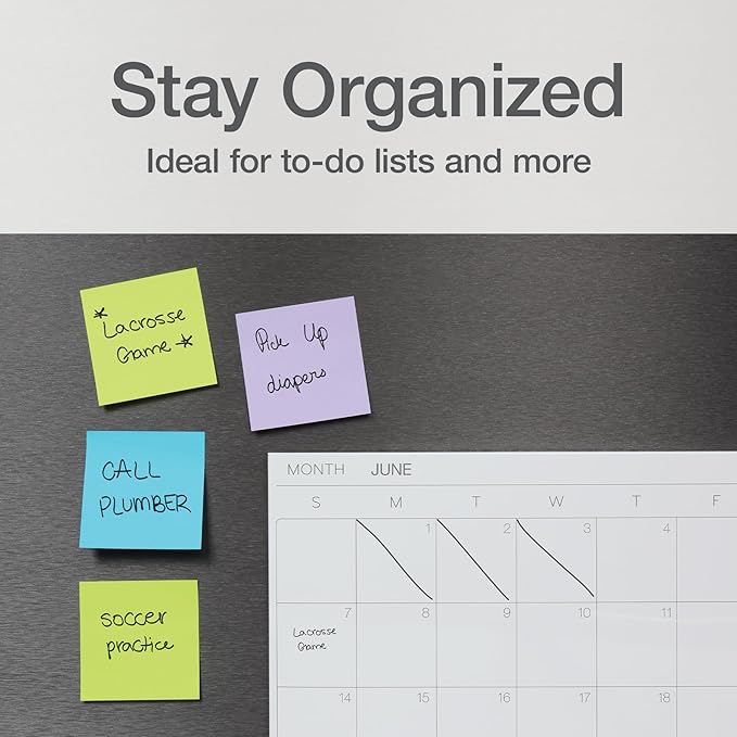 Redi-Tag Sticky Notes, Power Stick Notes, Adhesive Reminders, 3" x 3" Reusable Notes, Strong Adhesive Memos, Assorted Bright Colors, 18 Pack (1000977)