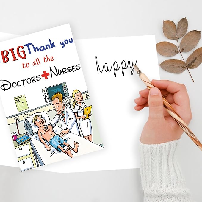 Thank You Card for Doctors and Nurses – Big Thank You to All Healthcare Heroes – Perfect Appreciation Card for Medical Staff, EMTs, and Healthcare Professionals
