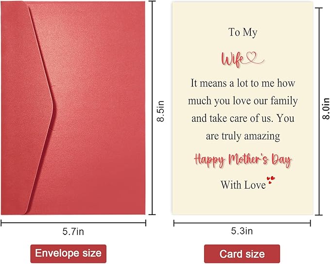 Funny Mother’s Day Card for Wife, Appreciate Card for Her, Mothers Day Gift from Husband, Happy Mothers Day Card