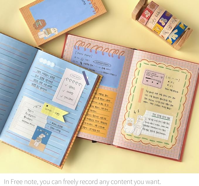 Monolike Hardcover Unmatched Friends Diary, 05. Pink - Academic Planner Weekly & Monthly Planner