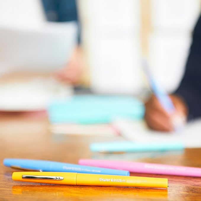 Paper Mate Flair Felt Tip Pens | Medium Point (0.7mm) | Sky Blue | 12 Count