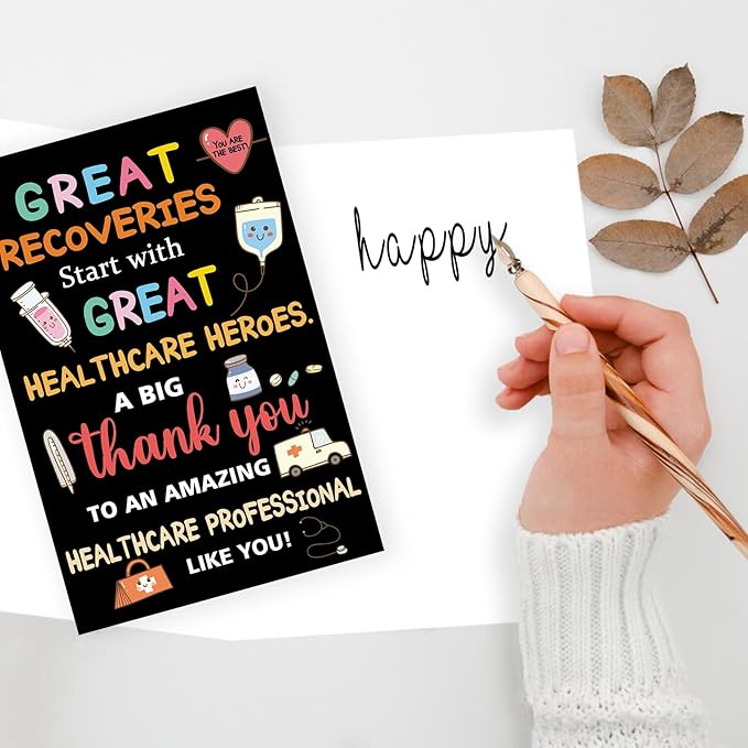 Teacher Appreciation Cards, Thank You Teacher Card for Preschool, Daycare & Educators - Teacher Appreciation Gifts Ideas, Thank You for Helping Me Grow, Perfect Preschool Teacher Appreciation Gifts