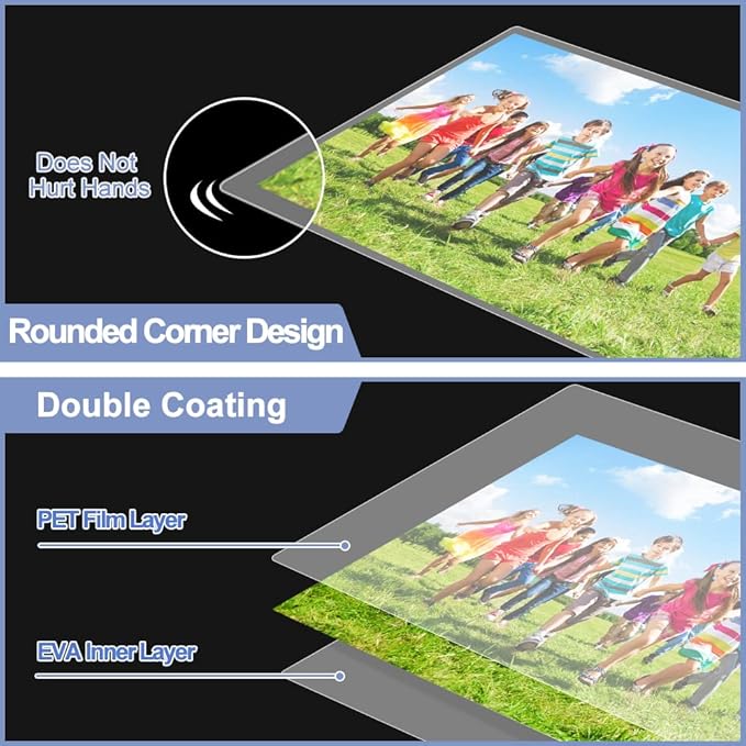 Laminating Sheets, PANDRI 100 Pack Thermal Laminating Pouches Holds 11 x 17 Inch, 3 Mil Plastic Laminator Paper 11.5 x 17.5 Inch, Clear Round Corner