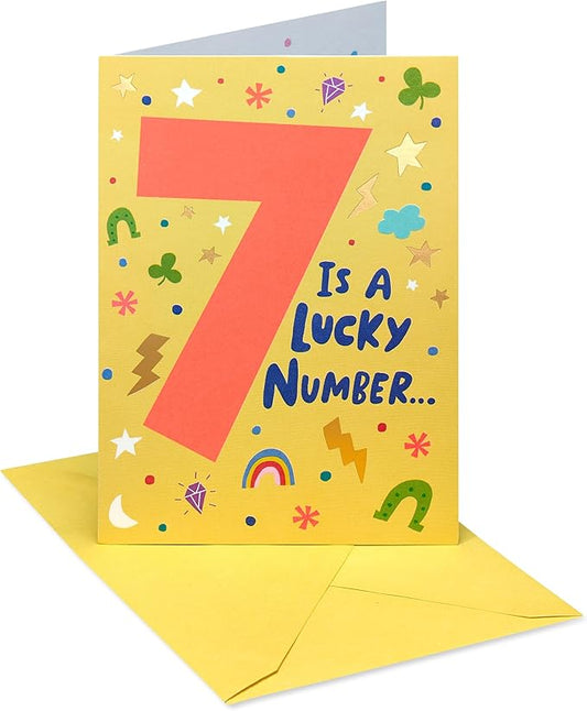 American Greetings 7th Birthday Card (Lucky to Know You)