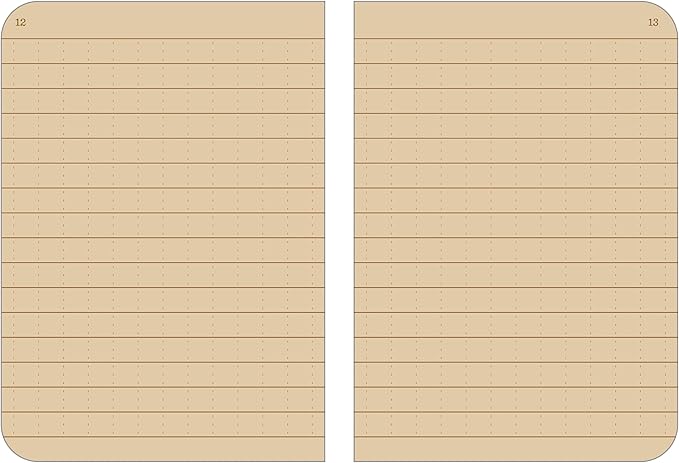 Rite in the Rain Weatherproof Mini-Stapled Notebook, 3 1/4" x 4 5/8", Tan Cover, Universal Pattern, 3 Pack (No. 971TFX-M)